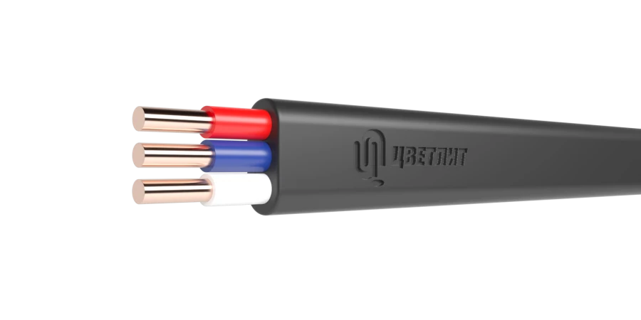 كابل طاقة مسطح مع عزل PVC مقاوم للاشتعال 660 فولت VVGN(A)-P 3x2.5