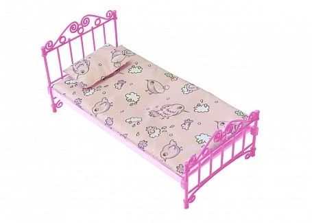 Doll Bed with Bedding for Barbie and Monster High Dolls