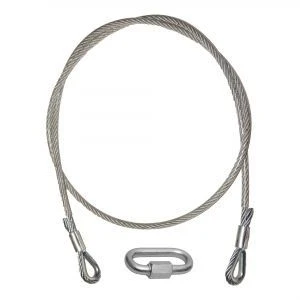 PVC Coated Steel Rope Fastening Loop with Carabiner - PK B 80