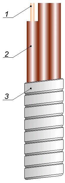 كابلات الطاقة الغاطسة CTHT-130 مع موصلات نحاسية