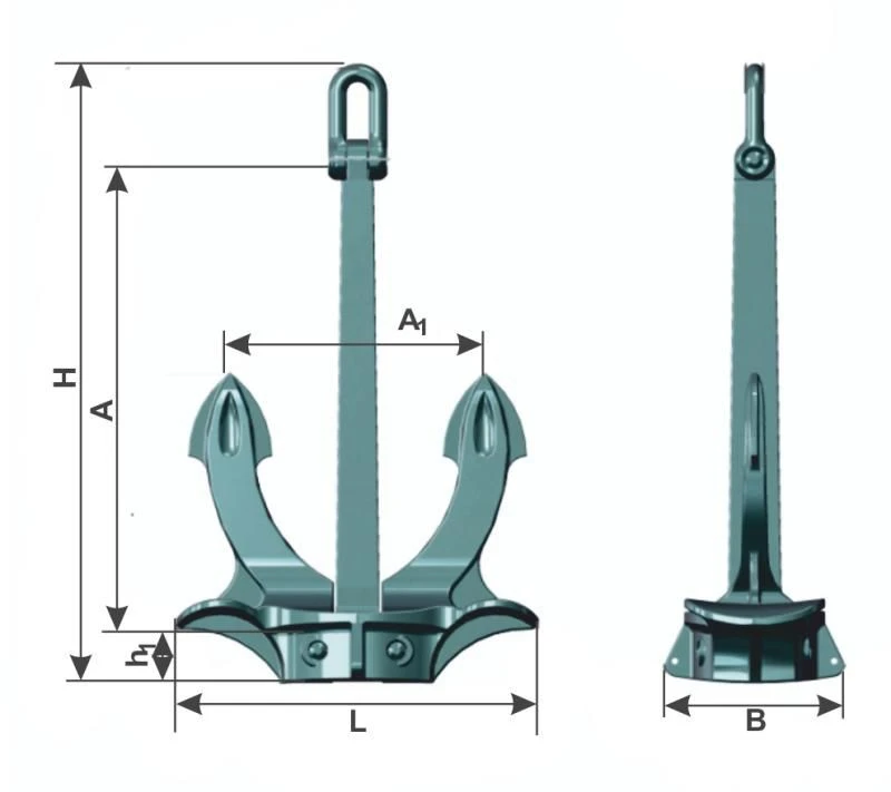 Hall Anchor P100 Alloy Steel for Secure Boat Mooring