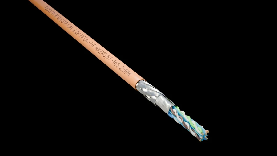 كابل مزدوج ملتوي عالي التردد SF/UTP Cat 6 ZH