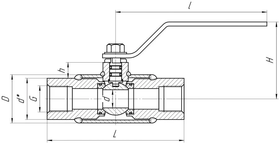 Full Passage Stainless Steel Ball Valve ALSO KSH.M.P.032.40-03