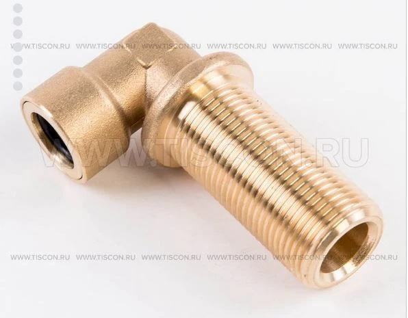موصل نحاسي بزاوية لخرطوم بولياميد 10 مم مع خيط M16x1.5" 467.L.10-M16.199.B