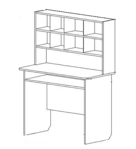 مكتب عمل مع رف علوي RL01/23