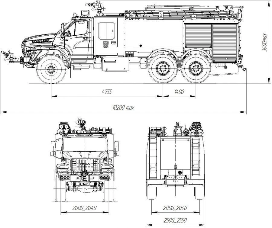 Airport Firefighting Vehicle AA-8.0/ (30-60) (4320) Model 004-UPZ UR66-01
