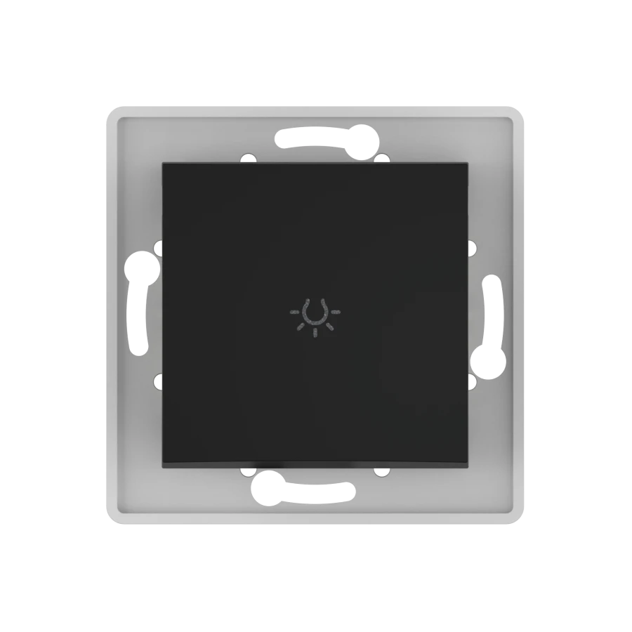 مفتاح ضوء أسود ناعم اللمس CADUCEUS ALING PRESTIGE 10AX 250V موديل 6009.E1