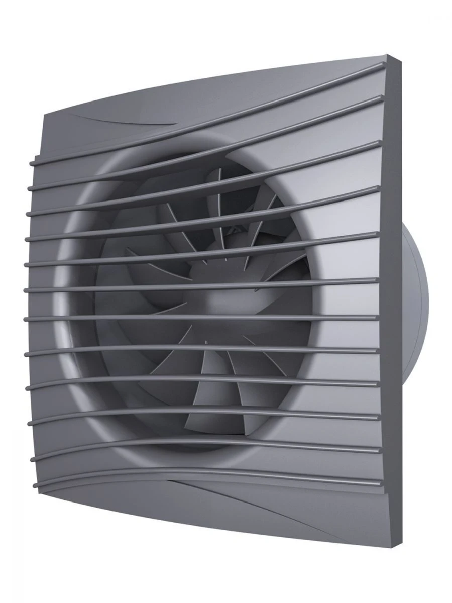 مروحة محورية صامتة D 100 مع صمام عكسي - SILENT 4C رمادي داكن