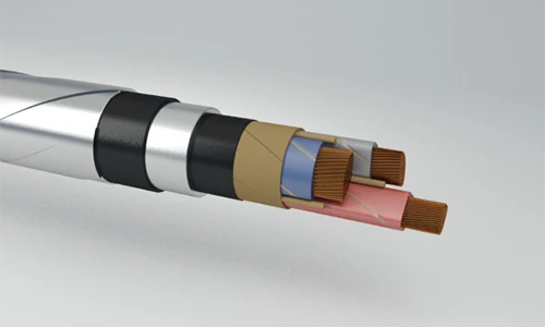 Power Cables with Copper Conductors, Paper Insulation, Lead Sheath, 6-10 kV, Model SB2лГ