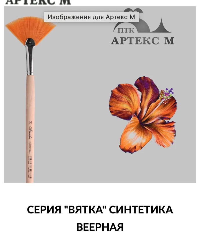 Synthetic Artistic Brush Vyatka Fan Type