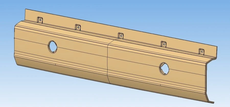 Complete Rear Bumper Panel for Buses 320405-04-40-2804012