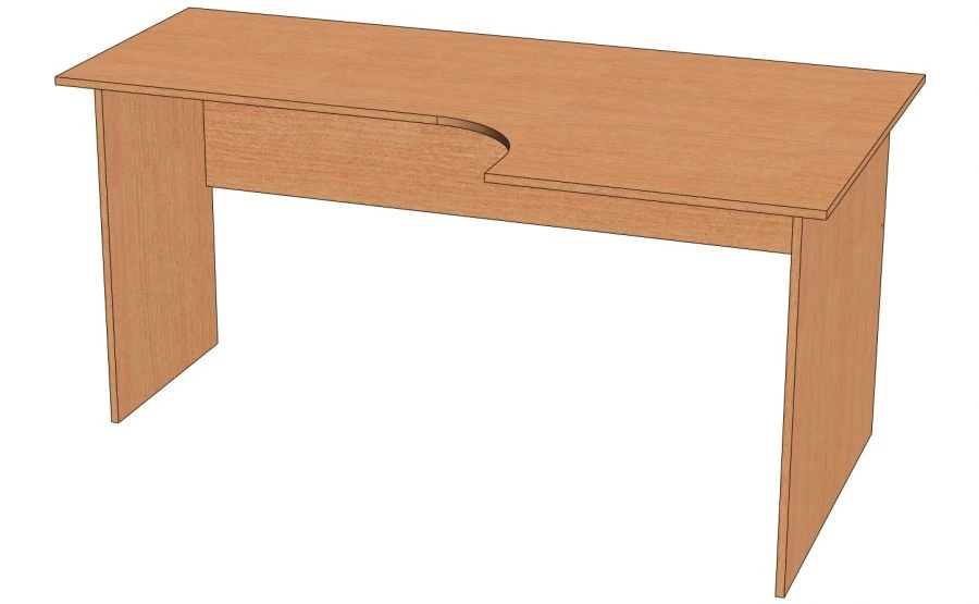 Corner Writing Desk with G-Shaped Top - Model SPU