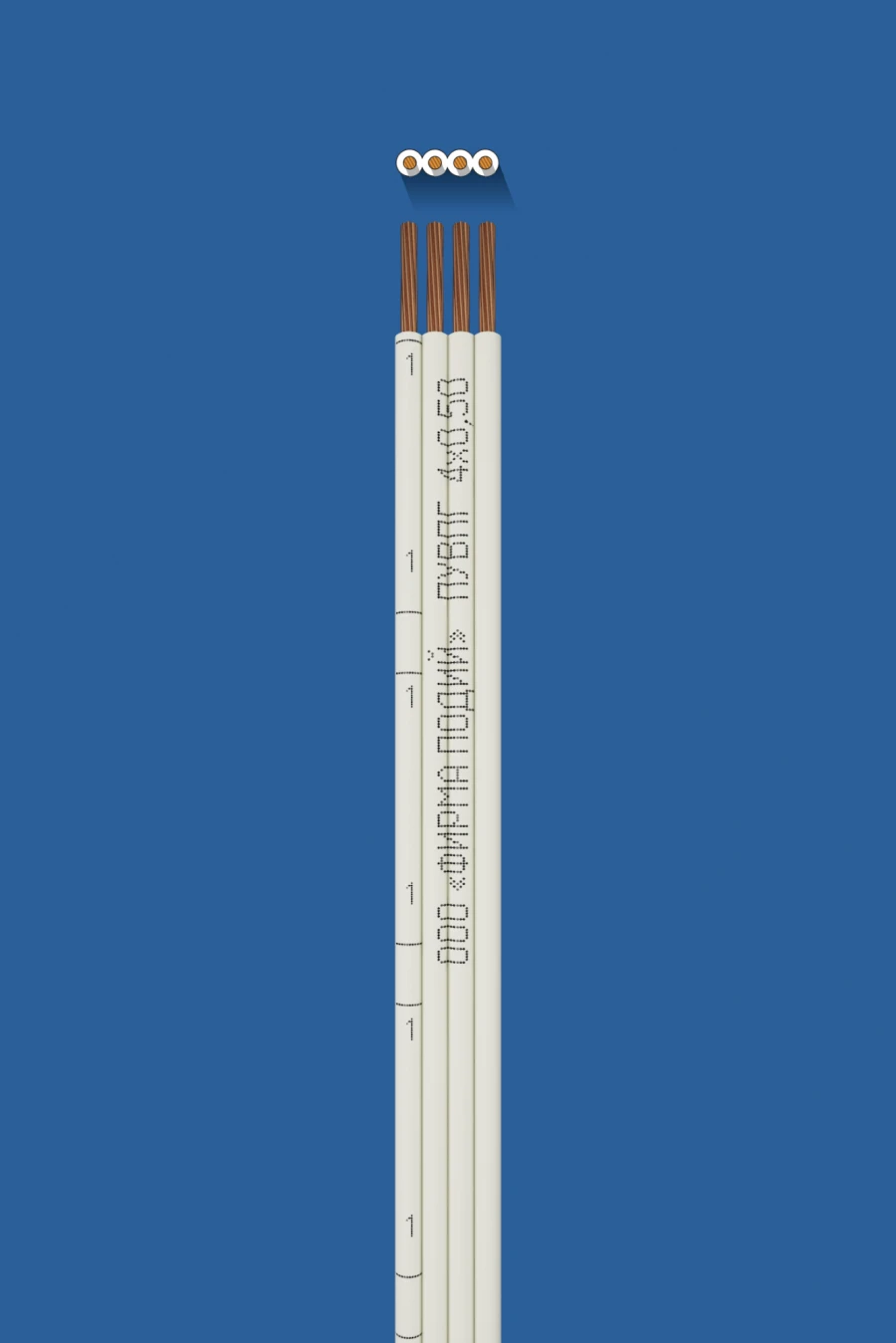 Flat Installation Wire PUVPG 4x0.50 for Electrical Devices