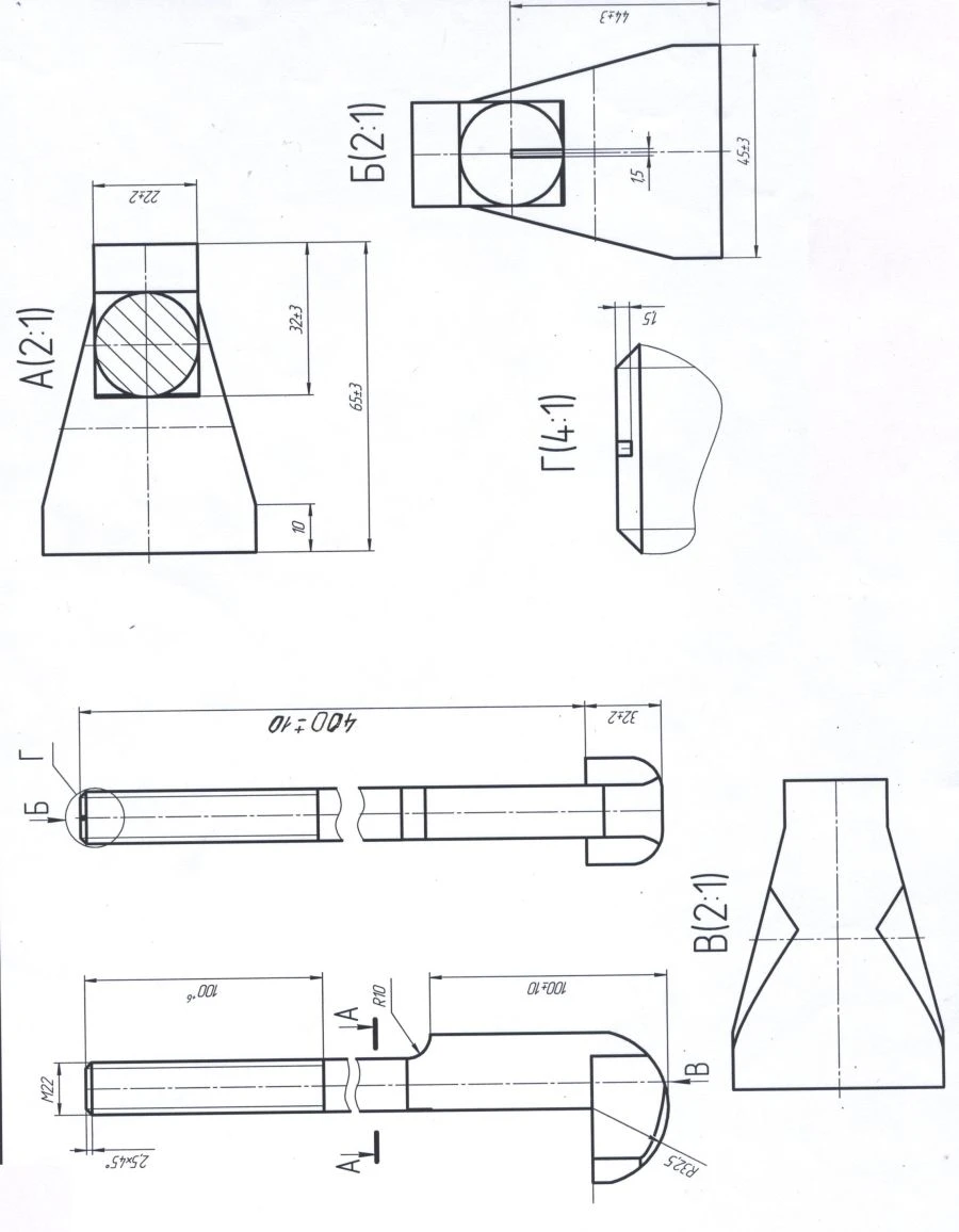 مسمار سكة حديد مطروق مع صمولة وغسالة M22x400