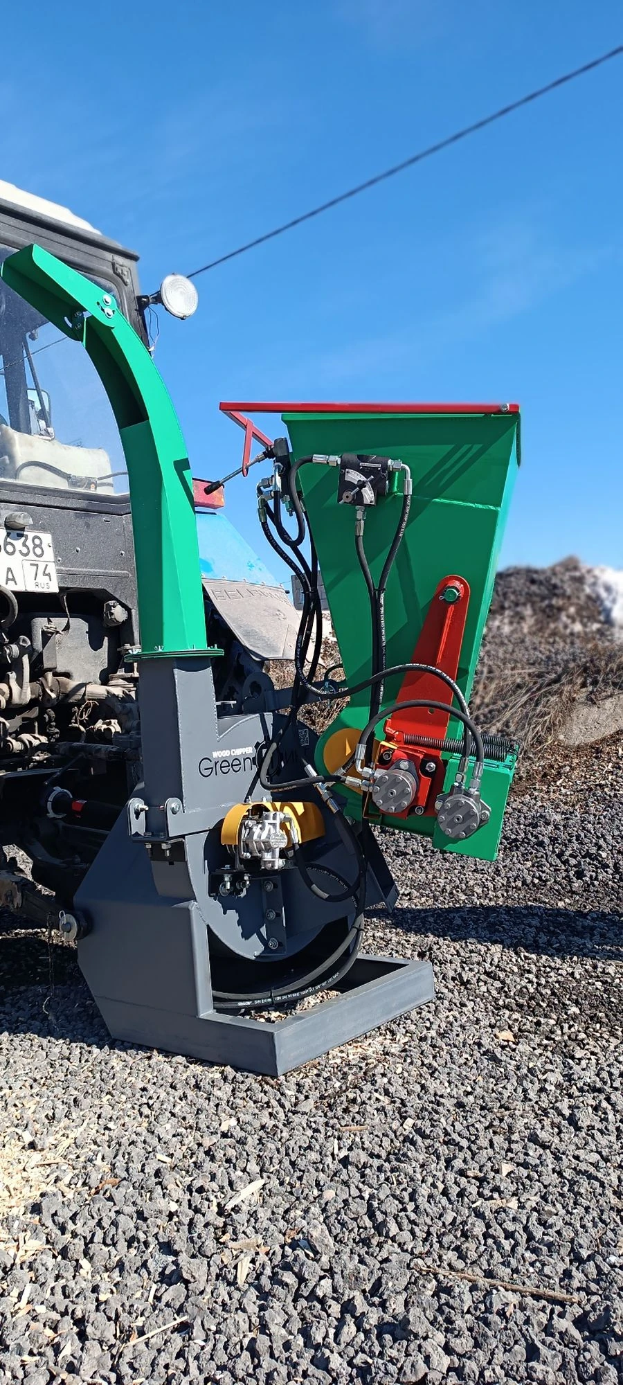 آلة تمزيق الخشب "GreenPing WC 750 VOM Pro