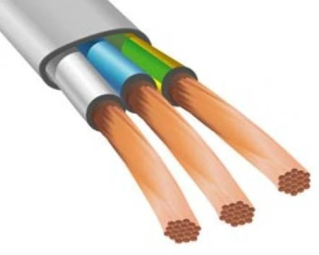 سلك نحاسي مسطح معزول بـ PVC لجهد 380/660 فولت