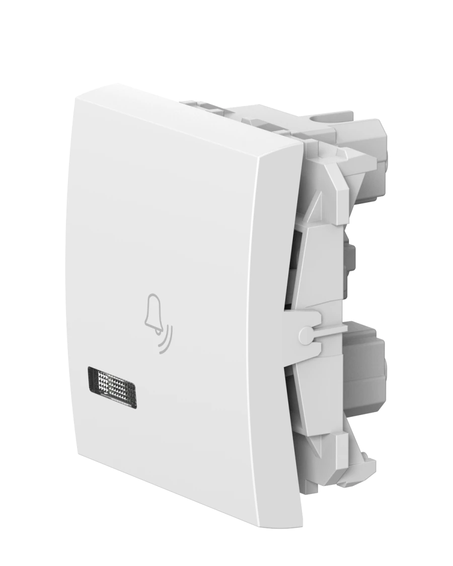 مفتاح زر مخفي بتقنية الإشارة، 10A، 250V AC، أبيض، موديل 6600I