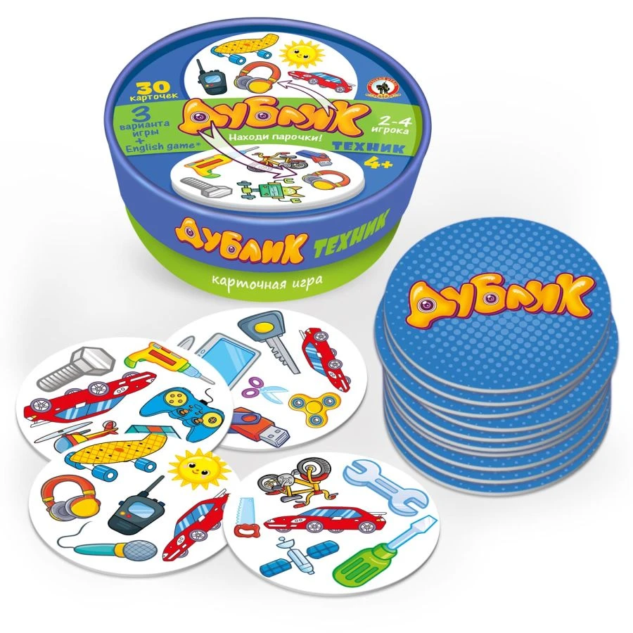 لعبة الدوبلكيت في علبة دائرية "تقنية" - 30 بطاقة