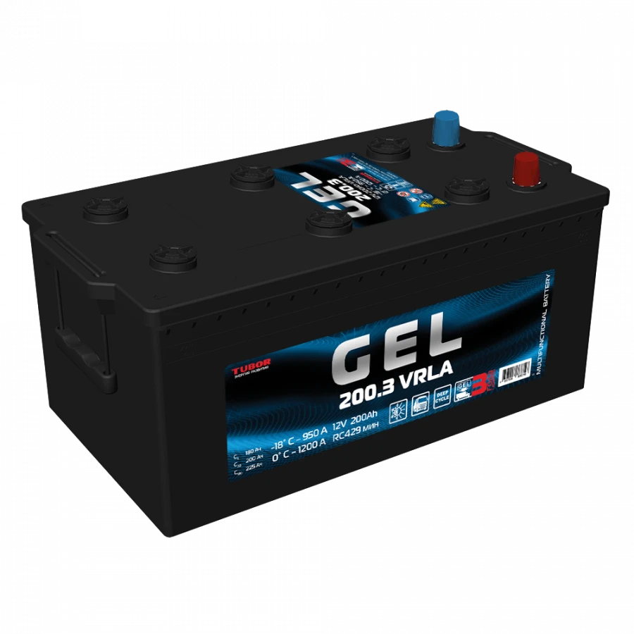 بطارية TUBOR GEL 6ST-200.3 VRLA الرصاصية الحمضية