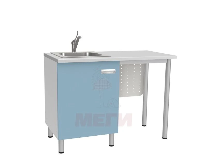 طاولة مختبرية مع حوض وخزانة SL-04-MSK (SL-04-211)