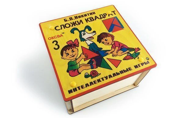 لعبة الألغاز الخشبية الملونة "اجمع المربع"، الفئة 3 (النخبة)