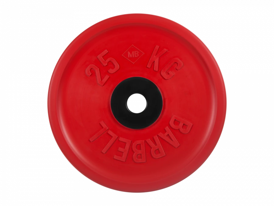 Rubber-Coated Euro-Classical Disc, Red, 51 mm, 25 kg - MB-PltCE-25