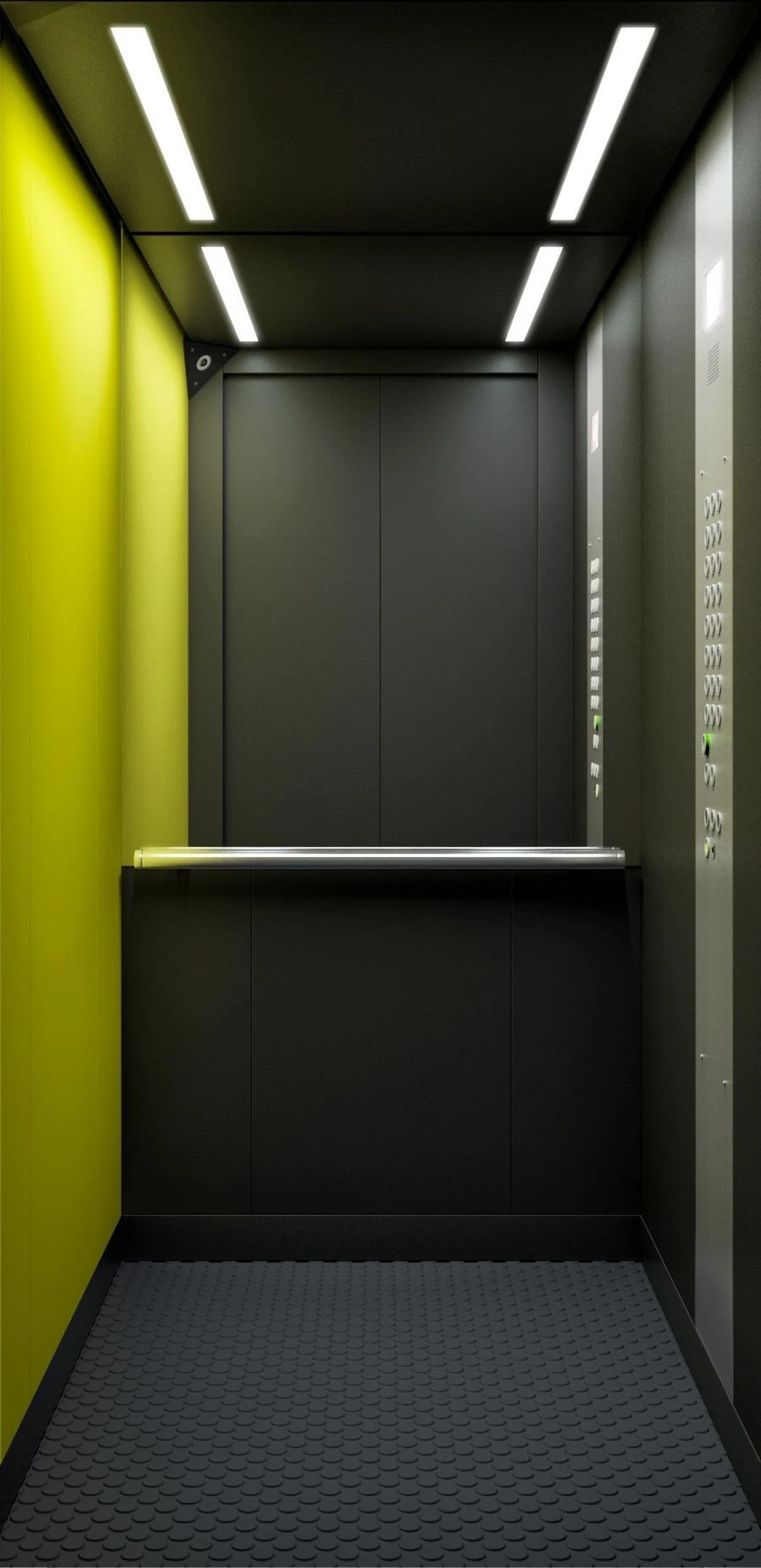 Passenger Electric Lift 1600 kg, 2 m/s, EI60, Machine Room Less