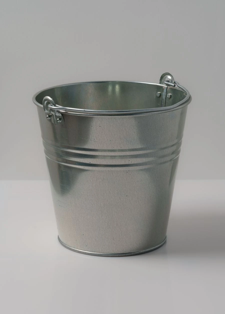 Galvanized Bucket 12L with Riveted Handles
