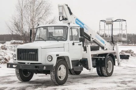 منصة العمل الجوية الهيدروليكية АГП-22Т GAZ-33098 22م 80/250/300كغ