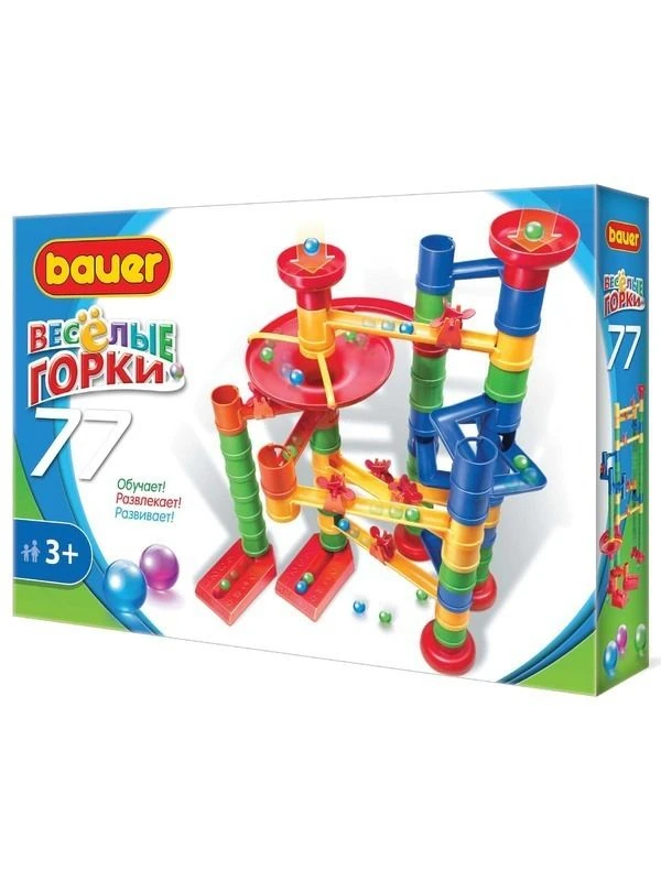 Bauer "Fun Slides" Building Set with 77 Pieces, Model 608