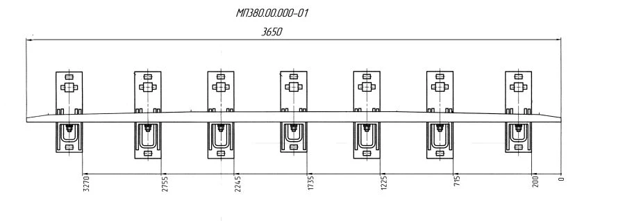 القضيب المضاد SP850 مع مجموعة كاملة من الوسائد والتثبيتات لمسار R65