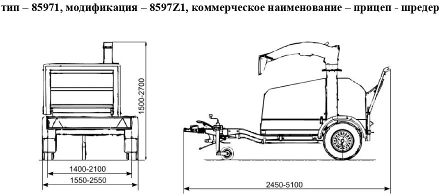 Mobile Wood Chipper Trailer 8597Z1