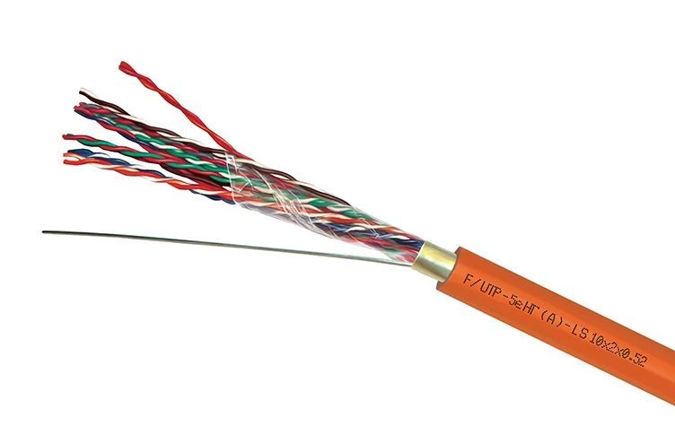 كابل مزدوج ملتوي عالي التردد F/UTP Cat 5e PVC ng(A)-LS 100*2*0.52
