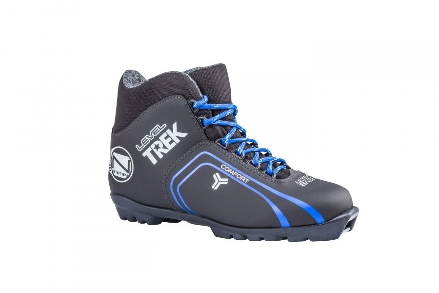 حذاء التزلج TREK Level3 الأسود (شعار أزرق) متوافق مع NNN