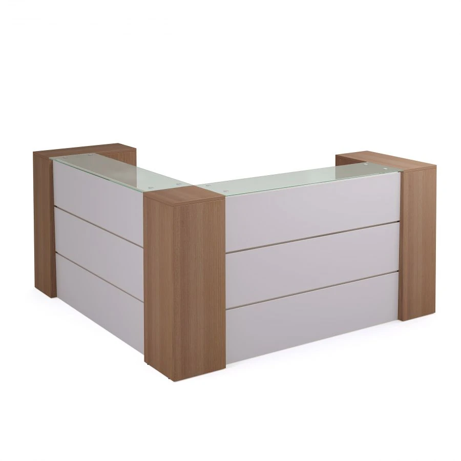 Office Wooden Shelf with Glass and Cabinets Art. 218/3 (210-230)
