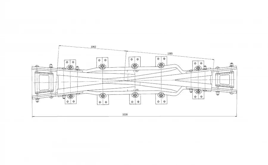 R65 Type Cross Member for Switch Installations, Model 1/5, Project No. H01.011.3000.00