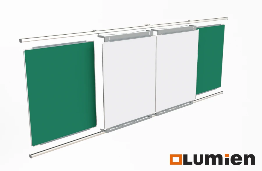 نظام السكك الحديدية LUMIEN مع ألواح متحركة للاستخدام في الفصول الدراسية