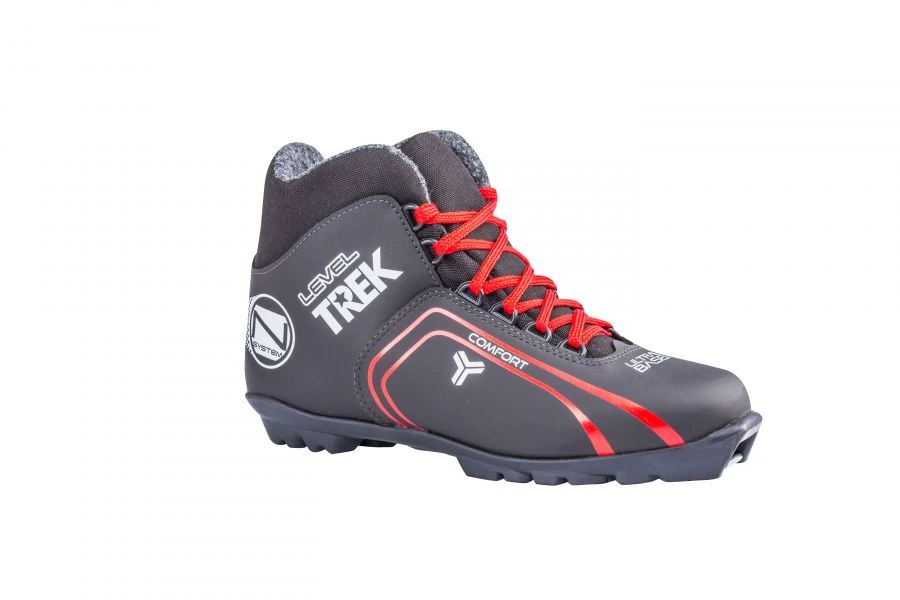أحذية التزلج TREK Level2 باللون الأسود (شعار أحمر) لنظام NNN