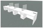 Operator's Desk with Hidden Mounting Hardware