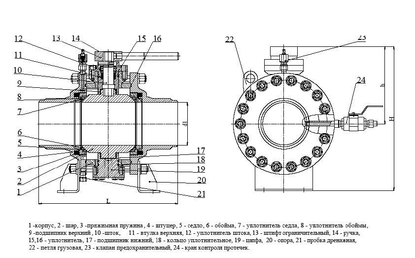 Ball Valve for Welding with Actuator KSHZ DN 50-800 PN 1.0-16.0 MPa