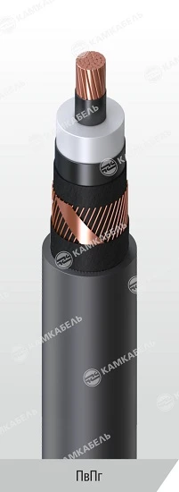 High Voltage Power Cable with Copper Conductor, PE Insulation, 64/110 and 127/220 kV, PVPg Model