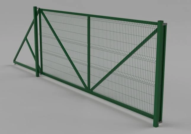 بوابات منزلقة 3D URAL 4 Zn بتغطية مسحوق بوليمر