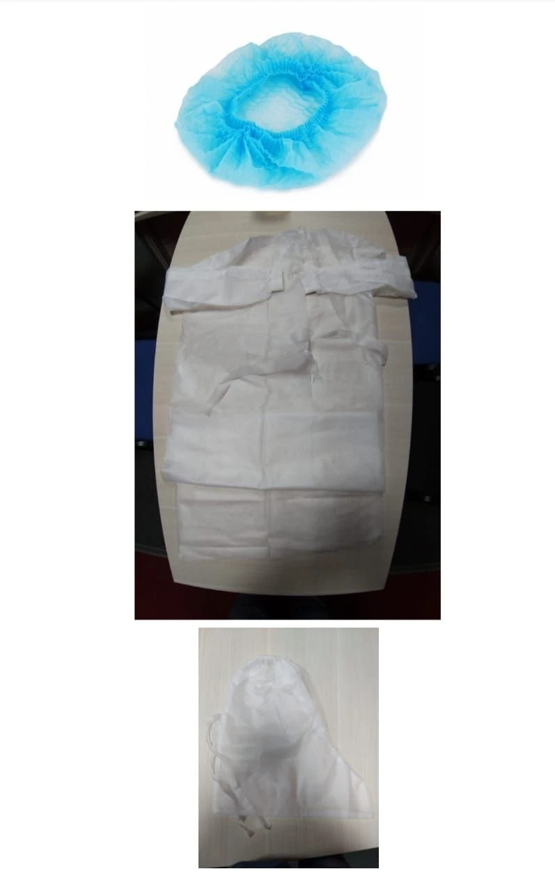 Medical Clothing Set Execution 1 - 1 Gown, 1 Cap, 1 Pair of Shoe Covers