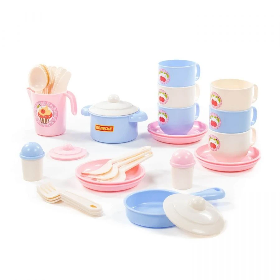 Little Hostess" Kids' Tableware Set for 6 (V5) - 38 Pieces