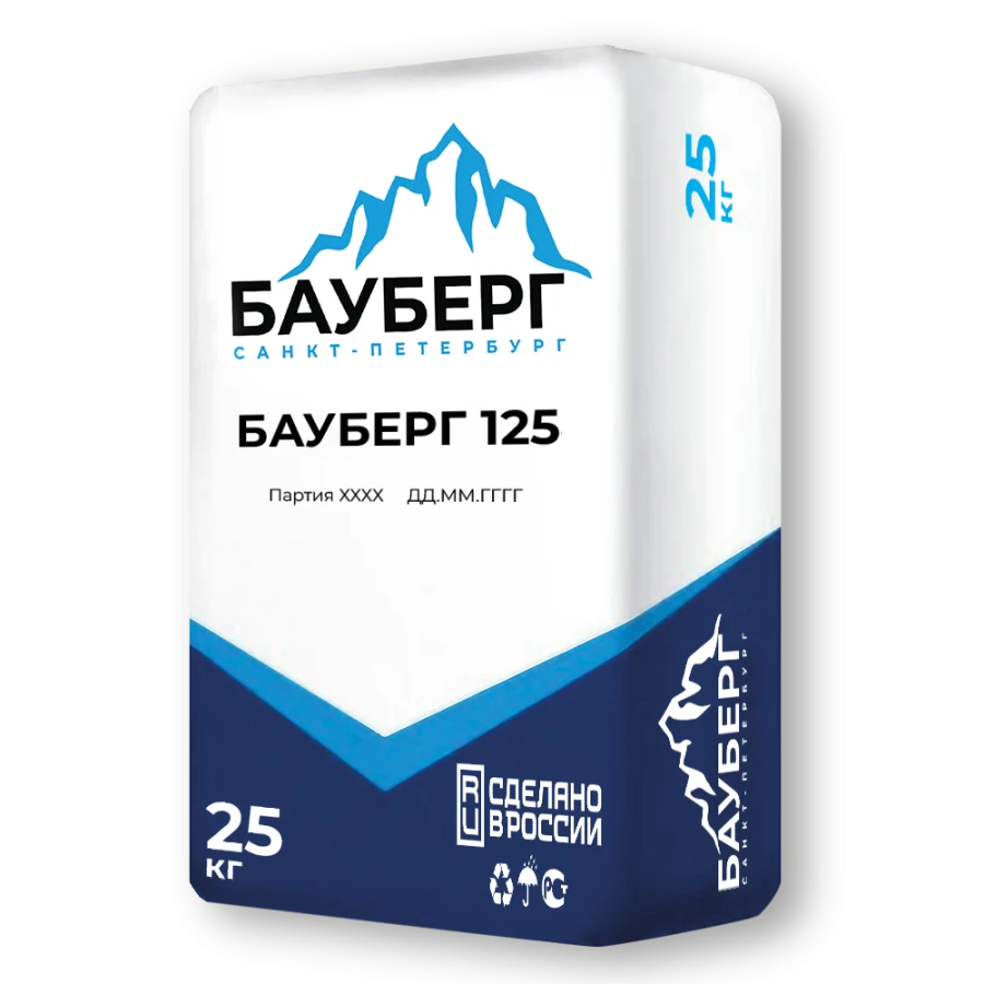 Fast-Setting Fiber-Reinforced Adhesive Compound with High Strength BAUBERG 125