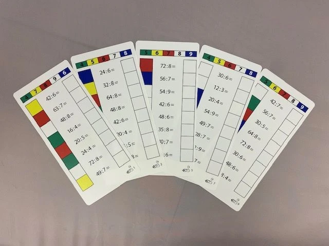بطاقات تعليمية للضرب والقسمة 4/7/8/9، رقم 11