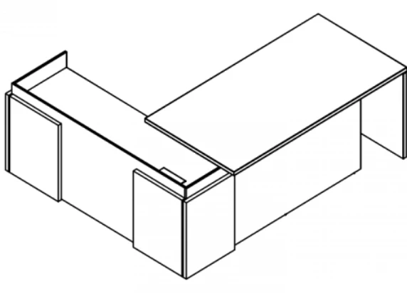مكتب تنفيذي مع فاصل ديكوري من MDF SN12.2119R
