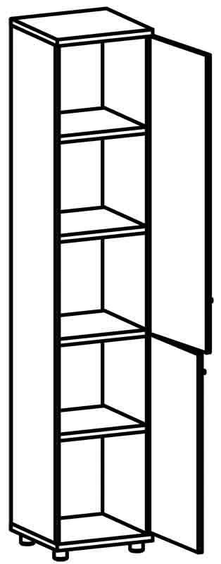 Slim Document Cabinet 8114 Galant Series