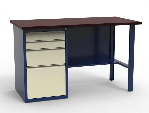 Single-column workbench SV-1T.04.00.14.FL with laminated plywood top