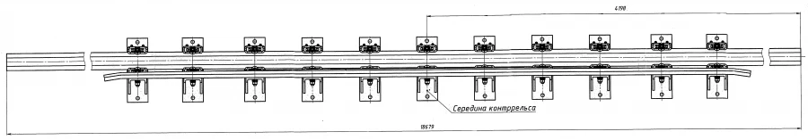 Cross Rail with Counter Rail for Switches Project N01.004.4000.00-03